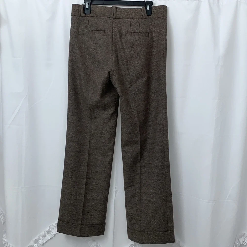 Women’s‎ Banana Republic Tweed Wide Leg Brown Trousers Size 8S EUC